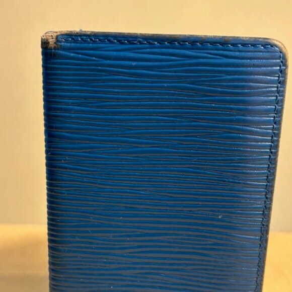 🌟LOUIS VUITTON EPI LEATHER CARDHOLDER-VINTAGE-BLUE - Picture 3 of 8